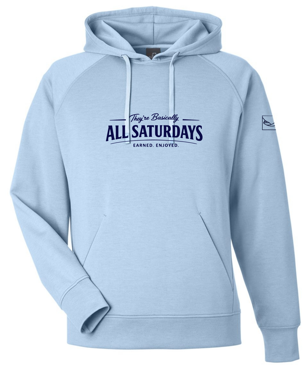 Apex Fleece Hoodie — Ice Blue — Front