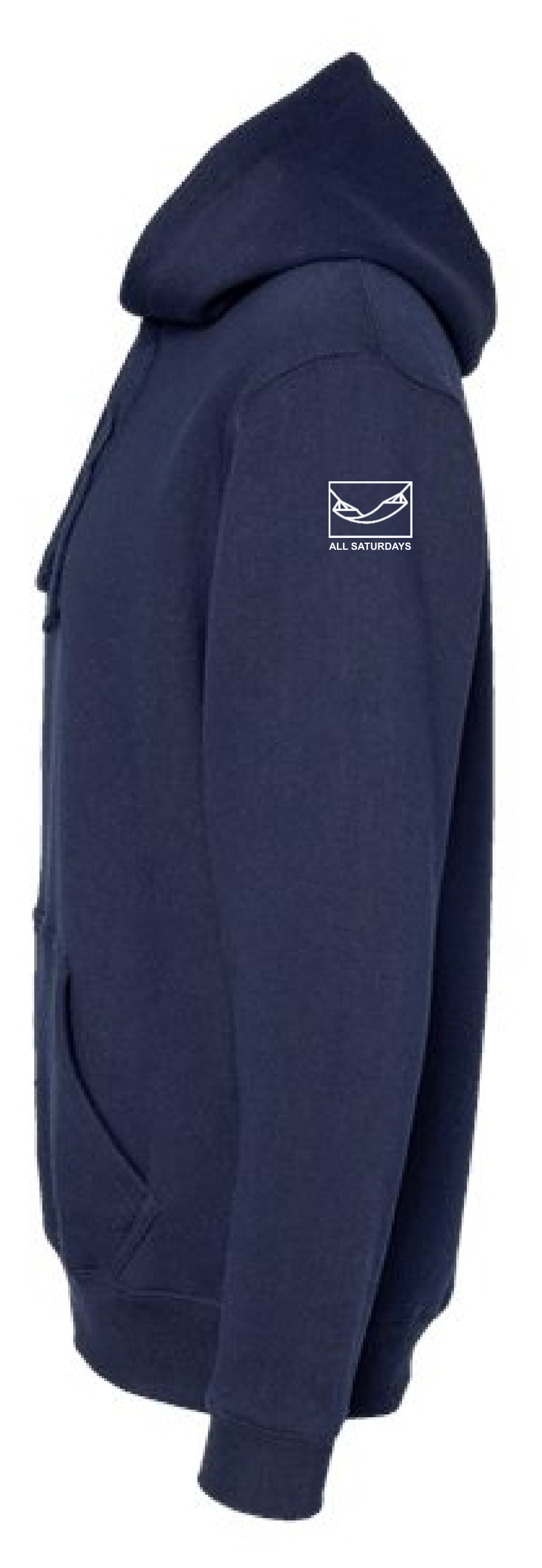 Premium Pullover Hoodie — True Navy — Side