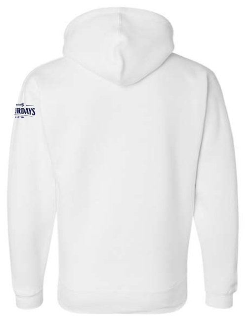 Premium Pullover Hoodie — White — Back