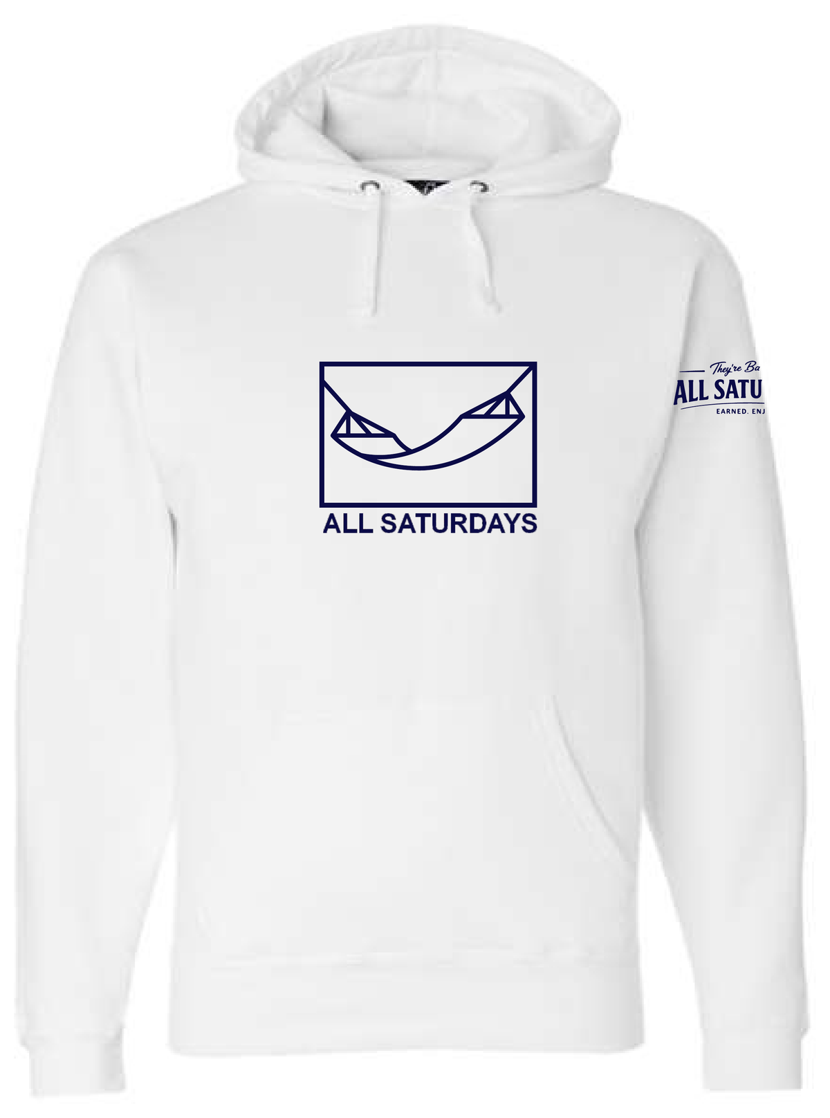Premium Pullover Hoodie — White — Front