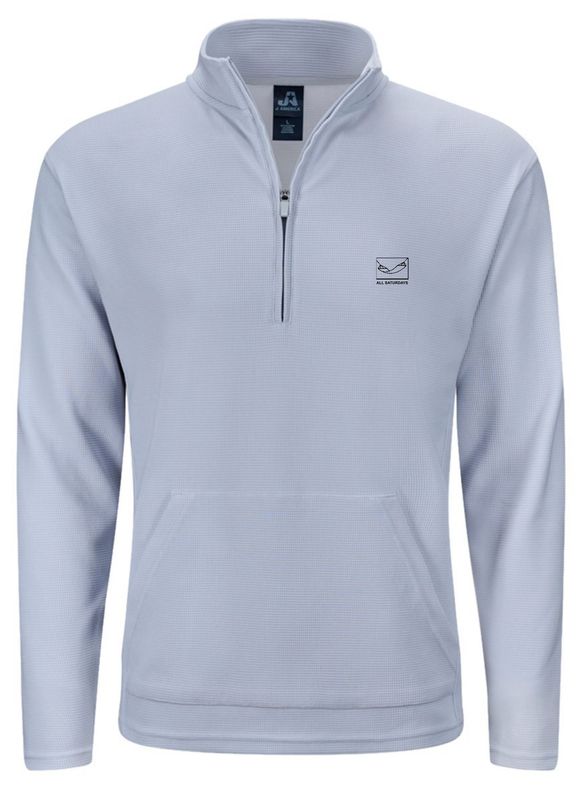 Maverick Quarter-Zip Pullover — Ice Grey — Front