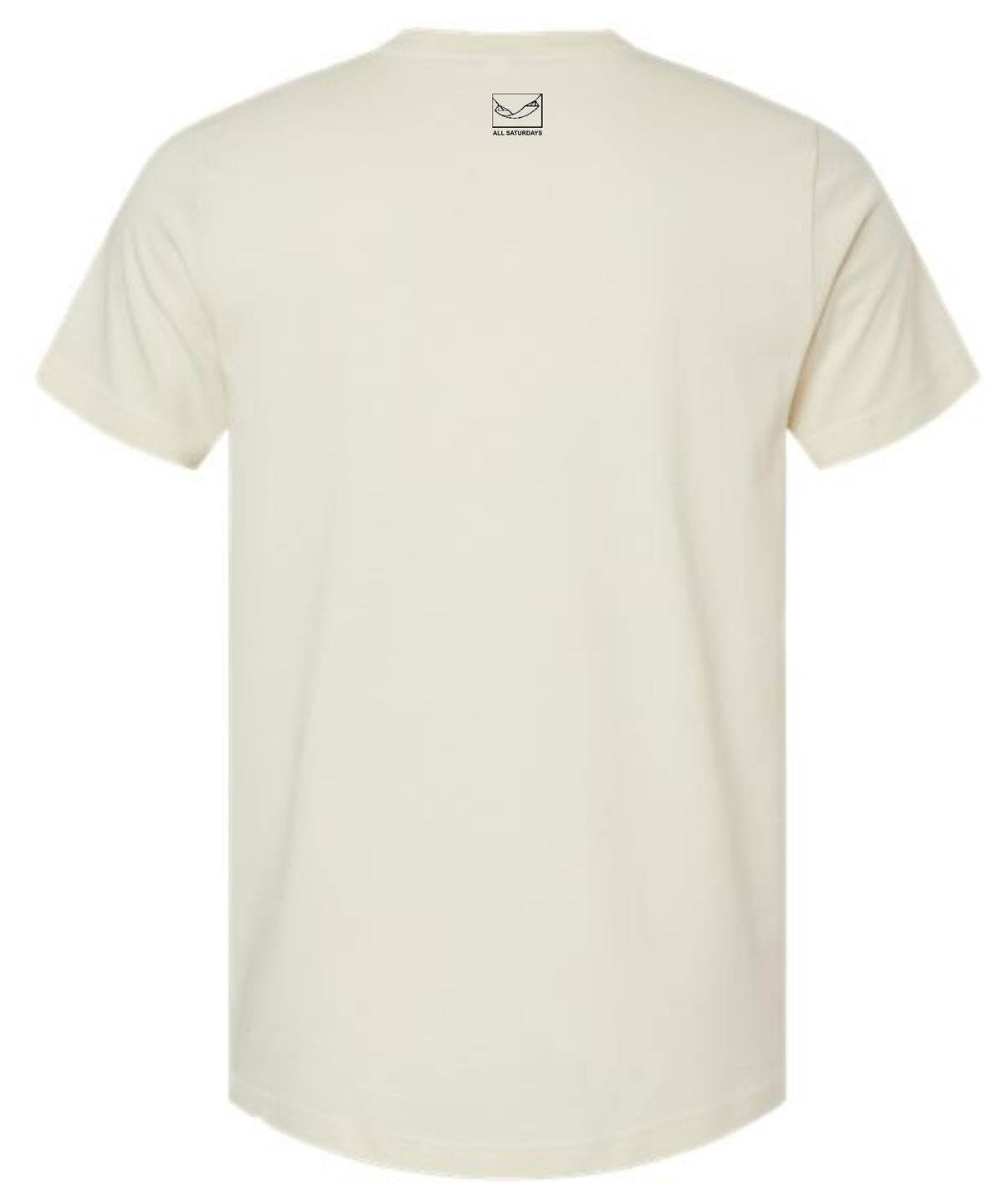 Ring-Spun V-Neck Tee — Natural — Back
