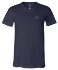 Ring-Spun V-Neck Tee — Navy — Front