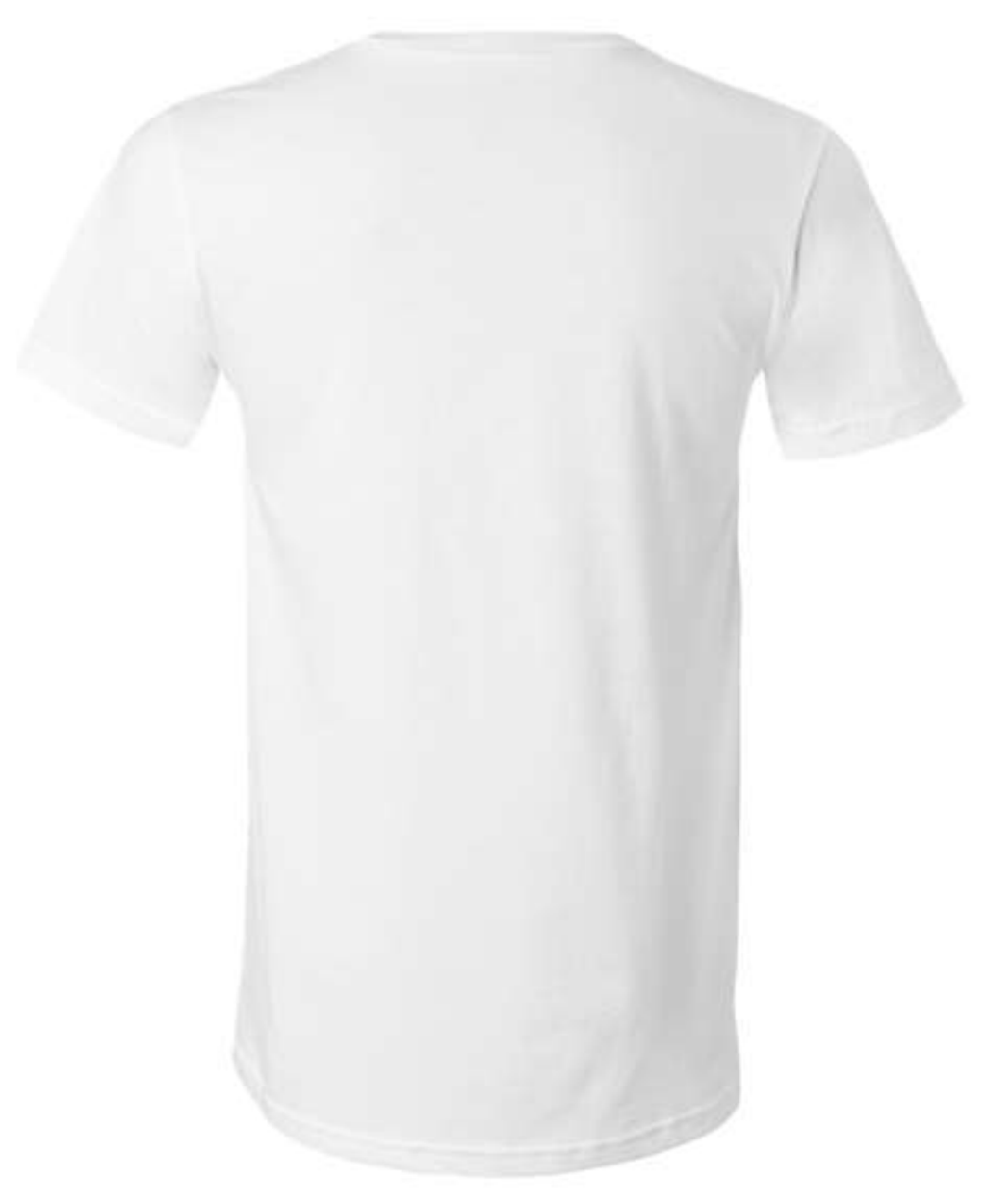 Ring-Spun V-Neck Tee — White — Back